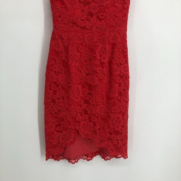 NWT Ever New Red Woven Lace Zena Wrap Dress in Sahara  Red size 2 - Picture 7 of 16